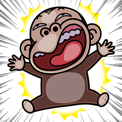 イラッと飛び出す★お猿さん５