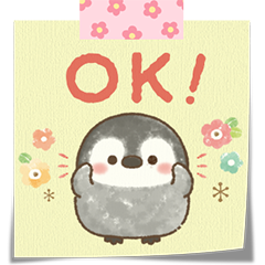 ふんわりペンちゃん★付箋紙スタンプ