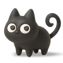 黒猫ねろまる3D
