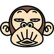 イラッとするお猿さん★絵文字